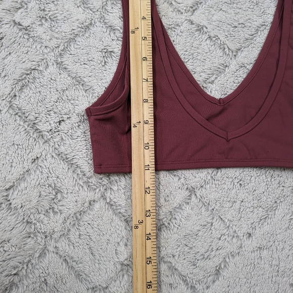 Set Active Sports Bra Women's Small Pink Deep Mauve Sport body Dip V Front Back - Picture 3 of 6